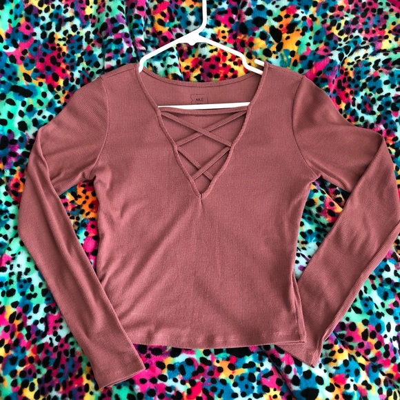 Tops - 2 for $15// Long sleeve criss cross